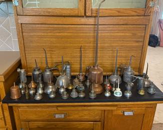 Collection of Vintage Oil Cans
