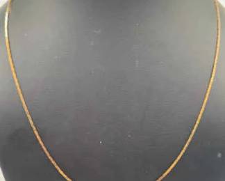 18” Vintage Sterling Silver Cobra Link Necklace