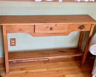 Rustic Pine Console Table