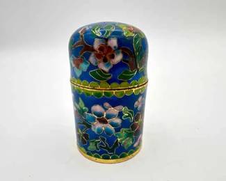 vintage Chinese cloisonné enamel trinket box