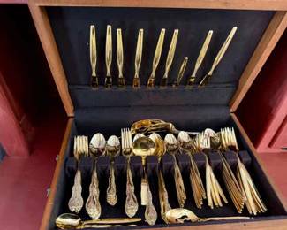 International Silver & Renee Gold Tone Cutlery Set