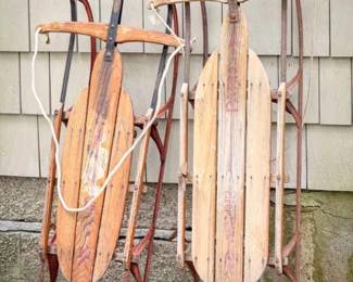 (2) Vintage Sleds