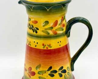 Corsica La Province Hand-Painted Pottery Pitcher