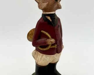 Hand-Painted Fox Huntsman Figurine – Signed W. Hulin 1991