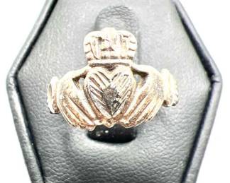 Sterling Silver Claddagh Ring — Size 6