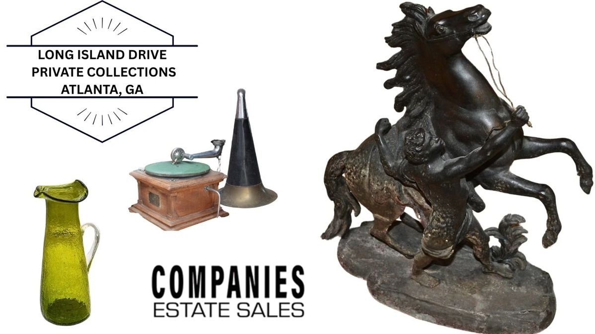 Online Estate SALE of Collections of Glass, Antiques, Bronze, Records, and Misc other collections and items being added.