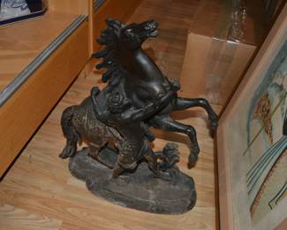 Bronze Statue on Preview in Gallery at 1500 Roswell Road and will be part of Estate Sale Auction starting soon with online Bidding on companiesestatesales.com