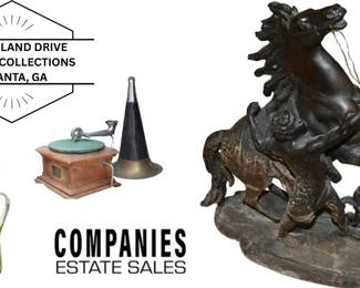 Online Estate SALE of Collections of Glass, Antiques, Bronze, Records, and Misc other collections and items being added.