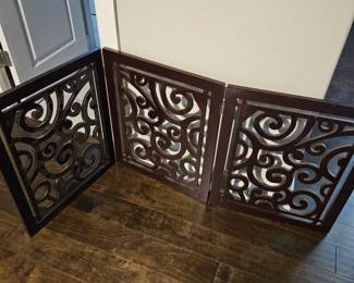 *Brown decorative dog gate