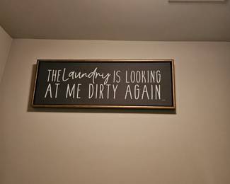 *Laundry decorative sign
