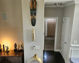 *Gold decorative vase 
*African wall art