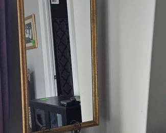 *Gold mirror with stand