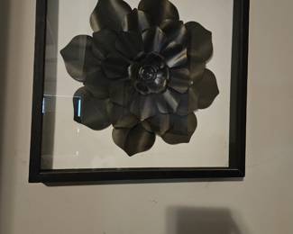 *Black and white flower wall art