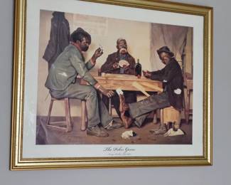 *"The poker game" wall decor 