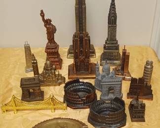 Vintage Tourist Metal Sculptures. These are real vintage!