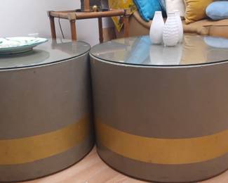 Pair Drum Tables