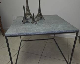 Awesome Artisan Mable Top Table. Vintage Eiffel Tower Collection!