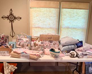 Just a part of the selection of home goods, particularly bedding and baby necessities