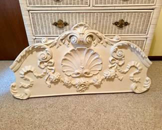 Lightweight Rococo-style vintage ornate wall hanging or headboard