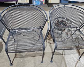 WROUGHT IRON CHAIRS
