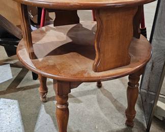 TWO TIER WOODEN TABLE