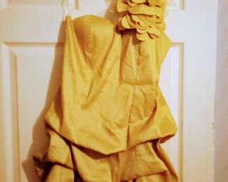 Yellow -Green Cocktail or Prom Dress
