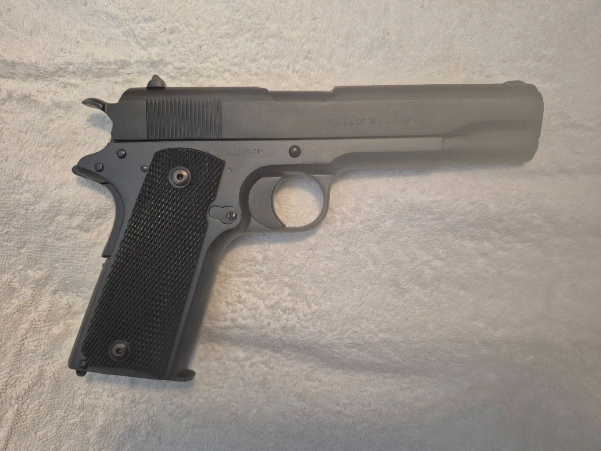Model 1911 military Colt 45. Serial number: 449314 Manufacture year: 1918. Please Note: Treasure Coast Estate Liquidators holds an FFL (Federal Firearms Licence) and abides by all state and Federal laws, rules and regulations pertaining to the transfer of firearms.