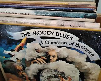 Complete Moody Blues collection from 1960 s albums in near new condition and other period artists.