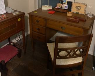 Sewing table and chair