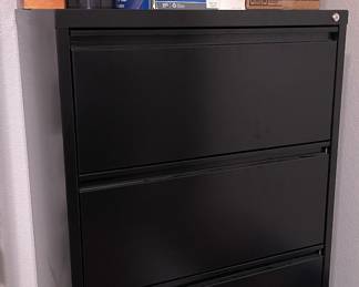 File cabinet and office supplies