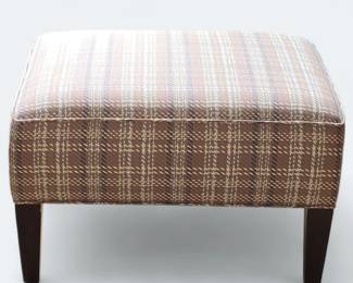 Sherrill Furniture Plaid Pattern Ottoman