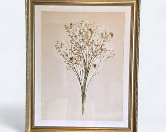 Large Vintage Dried Floral Bunch Print by Isabelle Z