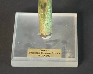 Greek Bronze Spear Head 400 BC Replica