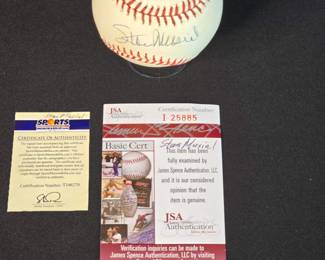 Stan Musial signed Baseball Authenticated by JSA Authentication