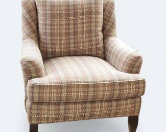 Sherrill Furniture Loose Pillow Back Plaid Pattern Lounge Chair Qty (2)