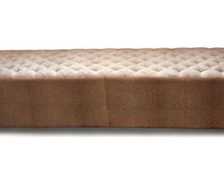 6 ft Beige Tufted Bench
