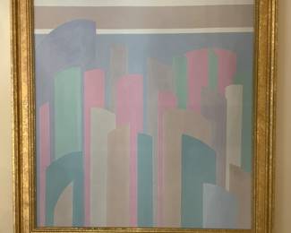 Geometric abstract acrylic on canvas