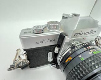 Vintage 1970s Minolta SR-T 101 camera with lenses in working condition. Beautiful camera for the collector or somebody looking to shoot film for practical or nostalgic purposes.
Note photos for details and condition. Measurements taken under field conditions are approximate within 1/2". Feel free to reach out with any questions.
Items are heavy and we do not assist with loading. Be sure to bring adequate help and a large enough vehicle for large items. If you need assistance, call Denny for an estimate for delivery. (720) 393-0204.
