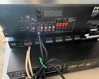 This lot includes a 1999 Technics SA-EX140 Stereo Receiver, a Sonance Speaker Distribution System Model 4MP, and a Sony DVP-S3000 DVD/CD Player. All items are in good working condition and ideal for enhancing your audio and video experience.