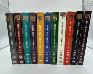 South Park DVD Collection, First 11 Seasons! A Colorado Classic!
Enjoy this collection of the first eleven seasons of South Park! A collection for the animated show collector.
Note photos for details and condition. Measurements taken under field conditions are approximate within 1/2". Feel free to reach out with any questions.