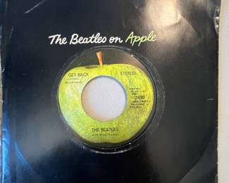 Includes three classic singles: 'I Am The Walrus / Hello Goodbye' (1967, Capitol Records), 'Get Back' (Single with Apple label), and 'Yellow Submarine / Eleanor Rigby' (1966, Capitol Records).
Note photos for details and condition. Measurements taken under field conditions are approximate within 1/2". Feel free to reach out with any questions.