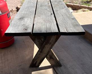 This is a solid redwood picnic table with age appropriate weathering give the table a look that is on trend and ready for a new home. This is a sturdy table. 60" Long x 30" wide.
Note photos for details and condition. Measurements taken under field conditions are approximate within 1/2". Feel free to reach out with any questions.
Items are heavy and we do not assist with loading. Be sure to bring adequate help and a large enough vehicle for large items. If you need assistance, call Denny for an estimate for delivery. (720) 393-0204.