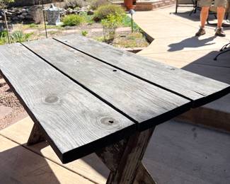 This is a solid redwood picnic table with age appropriate weathering give the table a look that is on trend and ready for a new home. This is a sturdy table. 60" Long x 30" wide.
Note photos for details and condition. Measurements taken under field conditions are approximate within 1/2". Feel free to reach out with any questions.
Items are heavy and we do not assist with loading. Be sure to bring adequate help and a large enough vehicle for large items. If you need assistance, call Denny for an estimate for delivery. (720) 393-0204.