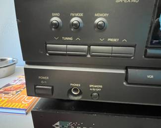 This lot includes a 1999 Technics SA-EX140 Stereo Receiver, a Sonance Speaker Distribution System Model 4MP, and a Sony DVP-S3000 DVD/CD Player. All items are in good working condition and ideal for enhancing your audio and video experience.