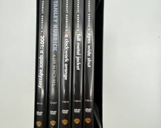 A collection of Stanley Kubrick films on DVD including '2001: A Space Odyssey,' 'A Clockwork Orange,' 'The Shining,' 'Full Metal Jacket,' and 'Eyes Wide Shut.' All items are in good condition, featuring titles from the Warner Home Video Director's Series.
Note photos for details and condition. Measurements taken under field conditions are approximate within 1/2". Feel free to reach out with any questions.