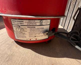 Vintage Gourmet Electric Smoker, red with original branding, in good condition. This is a fantastic smoker with lots of life left! Includes roasting rack and lava rocks.
Note photos for details and condition. Measurements taken under field conditions are approximate within 1/2". Feel free to reach out with any questions.
Items are heavy and we do not assist with loading. Be sure to bring adequate help and a large enough vehicle for large items. If you need assistance, call Denny for an estimate for delivery. (720) 393-0204.