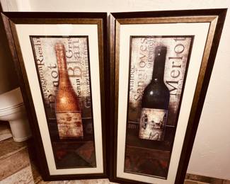 Framed Wine Bottle Artwork Set
Set of two framed wine-themed artworks featuring a Merlot and a Chardonnay design, each framed in a decorative brown frame. Ideal for home decor or wine enthusiasts.
Note photos for details and condition. Measurements taken under field conditions are approximate within 1/2". Feel free to reach out with any questions.
Items are heavy and we do not assist with loading. Be sure to bring adequate help and a large enough vehicle for large items. If you need assistance, call Denny for an estimate for delivery. (720) 393-0204.