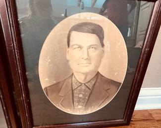 Two framed portrait photographs featuring a woman and a man from the early 1900s. Each photo is in an oval shape with a wooden frame. The portraits are sepia-toned and show detailed facial features. Ideal for historical collectors or antique enthusiasts. Overall measurements 21 3/4" x 17 3/4".
Note photos for details and condition. Measurements taken under field conditions are approximate within 1/2". Feel free to reach out with any questions.
Items are heavy and we do not assist with loading. Be sure to bring adequate help and a large enough vehicle for large items. If you need assistance, call Denny for an estimate for delivery. (720) 393-0204.