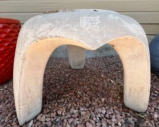 Vintage Concrete Japanese Garden Pedestal. Mid-20th century concrete garden pedestal with a unique design. Stamped with manufacturer’s mark.
Note photos for details and condition. Measurements taken under field conditions are approximate within 1/2". Feel free to reach out with any questions.
Items are heavy and we do not assist with loading. Be sure to bring adequate help and a large enough vehicle for large items. If you need assistance, call Denny for an estimate for delivery. (720) 393-0204.