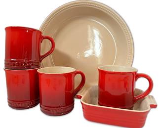 Le Creuset Red Ceramic Baking Dishes Mugs